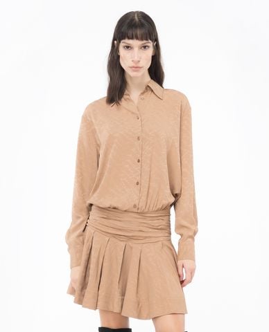  PINKO - Đầm sơ mi mini xếp li Arzach 