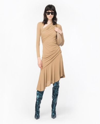  PINKO - Đầm body tay dài lệch tà Babar 