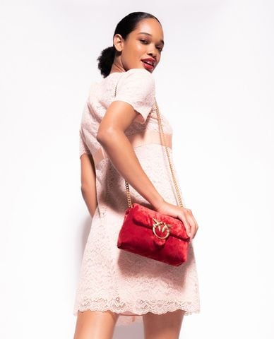  PINKO - Đầm bút chì cổ vuông ngắn tay Pizzo 