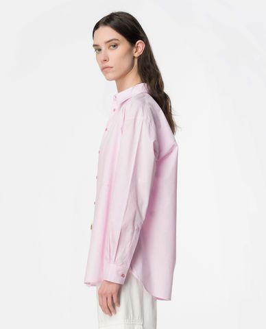  PINKO - Áo sơ mi cổ bẻ tay dài phối nút Bridport 