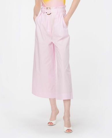  PINKO - Quần lửng ống rộng phối bèo và thắt lưng Poseidone 