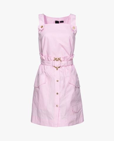  PINKO - Đầm hai dây mini cổ vuông phối túi và thắt lưng Augia 