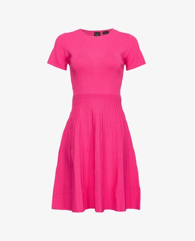  PINKO - Đầm mini dệt kim tay ngắn cổ tròn Tonica 