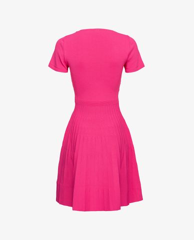  PINKO - Đầm mini dệt kim tay ngắn cổ tròn Tonica 