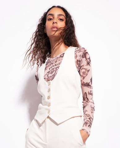  PINKO - Áo khoác gilet nữ sát nách Genuino 