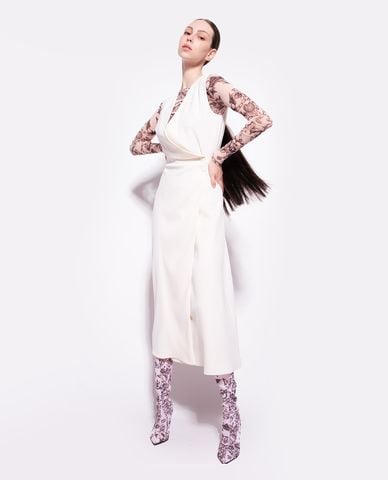  PINKO - Đầm sát nách midi cổ V Anonimo 