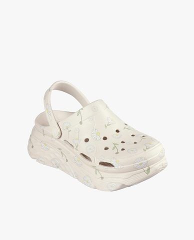  SKECHERS -  Giày clog nữ trang trí họa tiết Max Cushioning Foamies 
