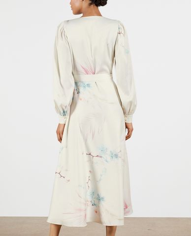  TED BAKER - Đầm midi cổ V tay dài Flosssi 