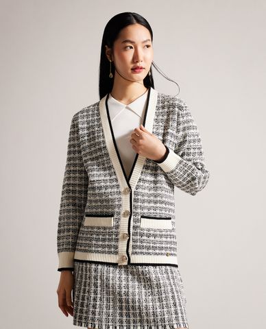  TED BAKER - Áo khoác cardigan nữ cổ V tay dài Carmein 
