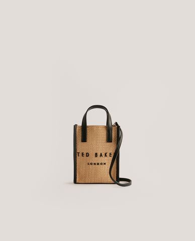  TED BAKER - Túi đeo chéo nữ mini phom chữ nhật Raffia 