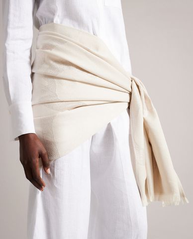  TED BAKER - Khăn choàng nữ phom chữ nhật dài Shersa 