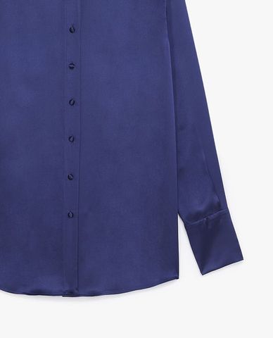  THE KOOPLES - Áo sơ mi nữ tay dài Roomy Silk Satin 