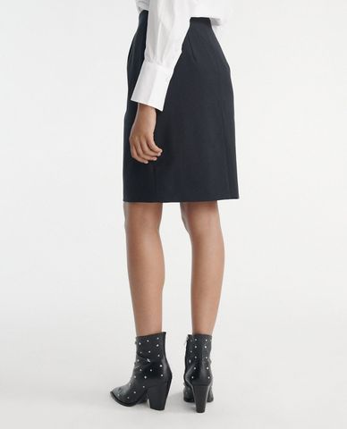  THE KOOPLES - Chân váy bút chì phối túi thời trang Navy Blue 