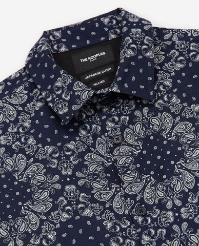 THE KOOPLES - Áo sơ mi nam tay dài Bandanna Print 