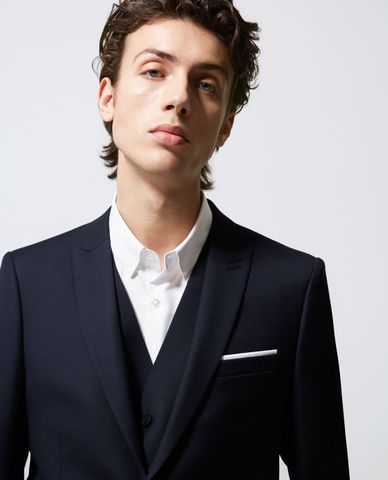  THE KOOPLES - Áo vest nam thanh lịch Fitted Navy Blue 