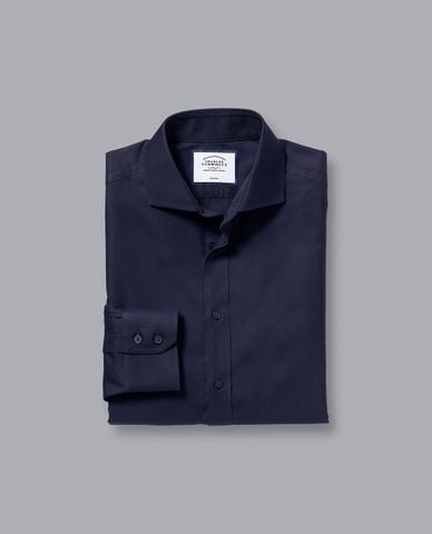  CHARLES TYRWHITT - Áo sơ mi nam tay dài Cutaway Collar Non Iron Twill 