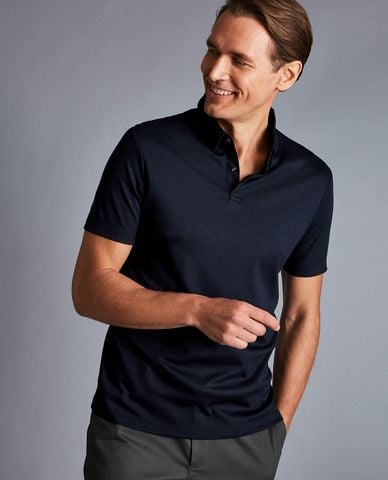  CHARLES TYRWHITT - Áo polo nam tay ngắn Smart Jersey 