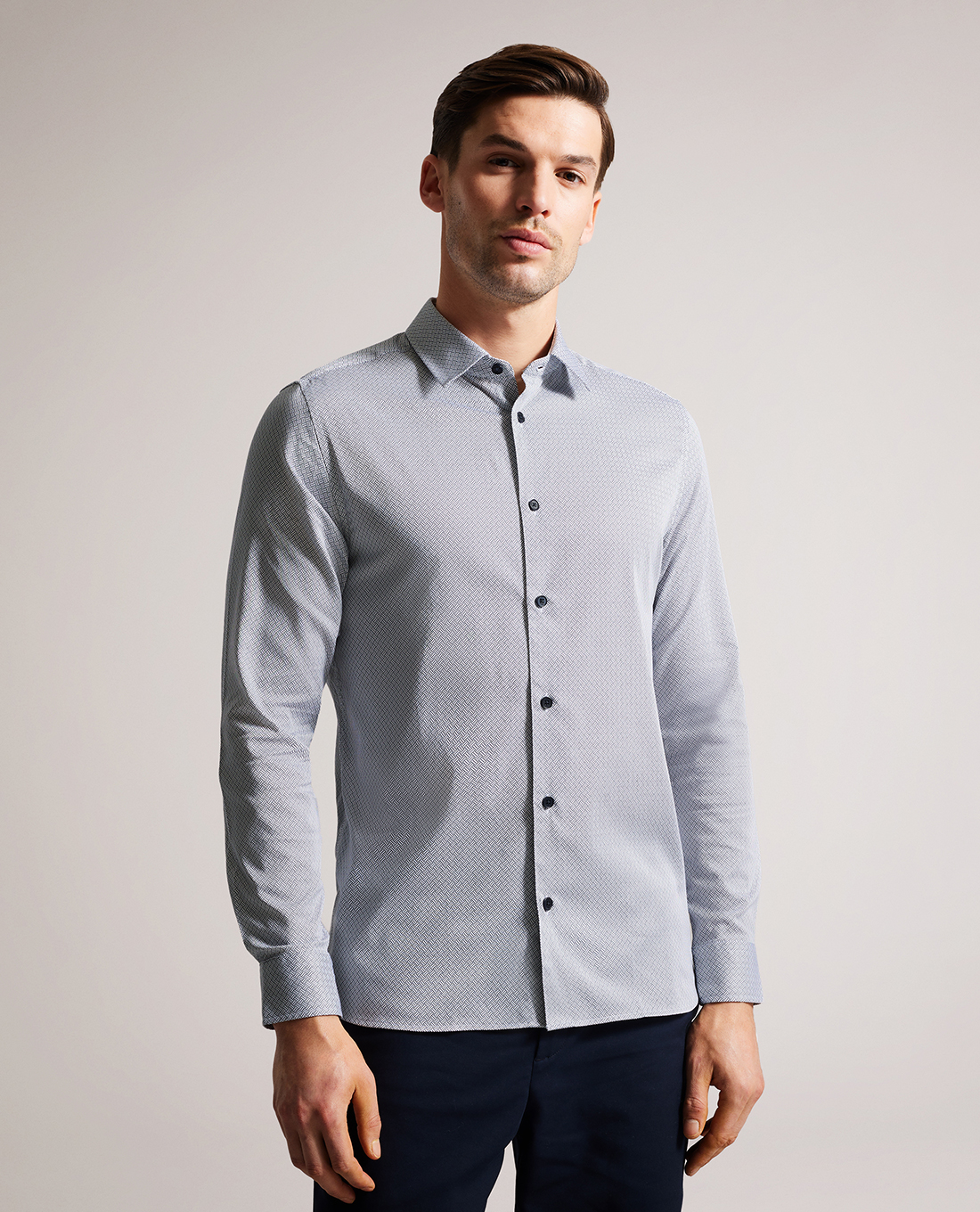 TED BAKER - Áo sơ mi nam tay dài phom suông Alham