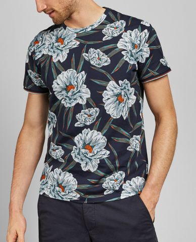  TED BAKER - Áo thun nam họa tiết hoa Navy Floral 