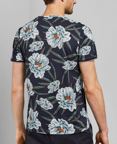  TED BAKER - Áo thun nam họa tiết hoa Navy Floral 