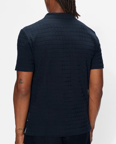  TED BAKER - Áo polo nam ngắn tay phối nút cài Fownd 