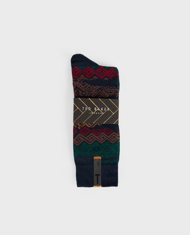  TED BAKER - Vớ nam cổ cao Notime Fair Isle 