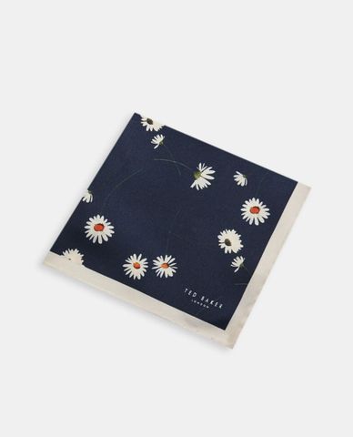  TED BAKER - Khăn tay lụa hình vuông viền họa tiết Flower print 