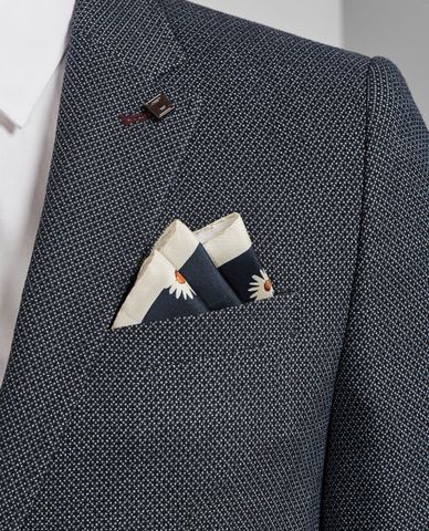  TED BAKER - Khăn tay lụa hình vuông viền họa tiết Flower print 