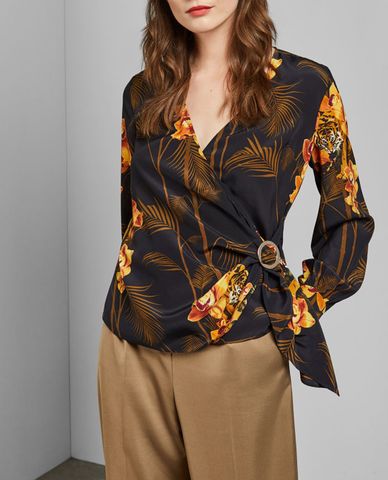  TED BAKER - Áo kiểu nữ dáng quấn tay dài Annikah 