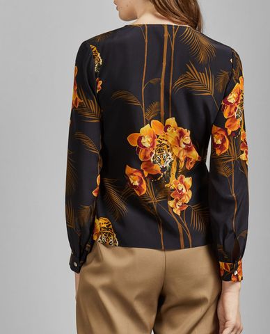  TED BAKER - Áo kiểu nữ dáng quấn tay dài Annikah 