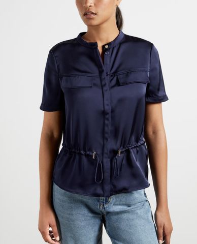  TED BAKER - Áo kiểu nữ cổ tròn tay ngắn Ayvaa 