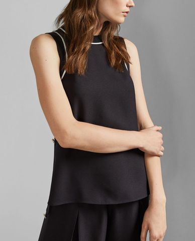  TED BAKER - Áo kiểu nữ cổ tròn Navy Bamby 