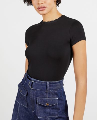  TED BAKER - Áo thun nữ viền vỏ sò Lecca 