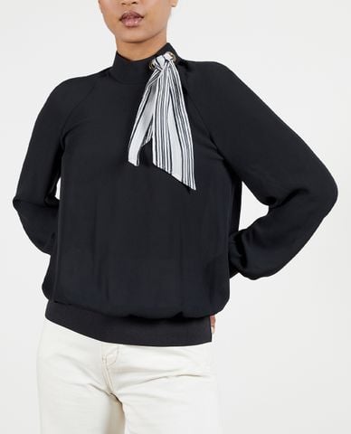  TED BAKER - Áo kiểu nữ cổ tròn tay dài Pastora 