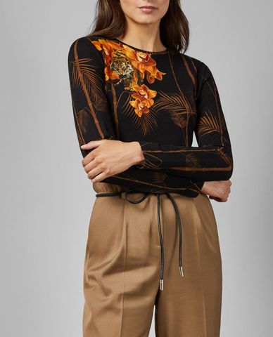  TED BAKER - Áo kiểu nữ tay dài cổ tròn Saliey 