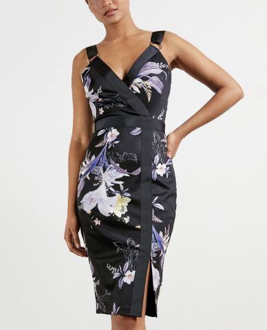 TED BAKER - Đầm midi phom ôm hai dây Camarie Decadence 