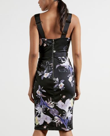  TED BAKER - Đầm midi phom ôm hai dây Camarie Decadence 