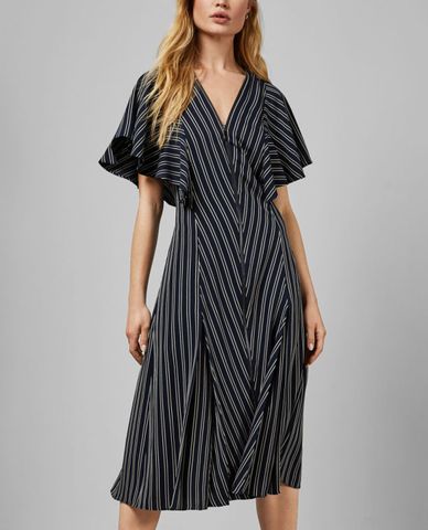  TED BAKER - Đầm midi họa tiết sọc Flissie 