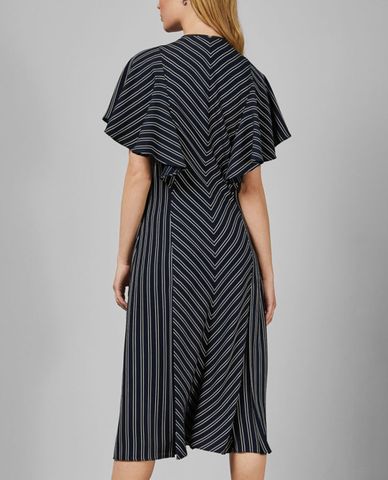 TED BAKER - Đầm midi họa tiết sọc Flissie 