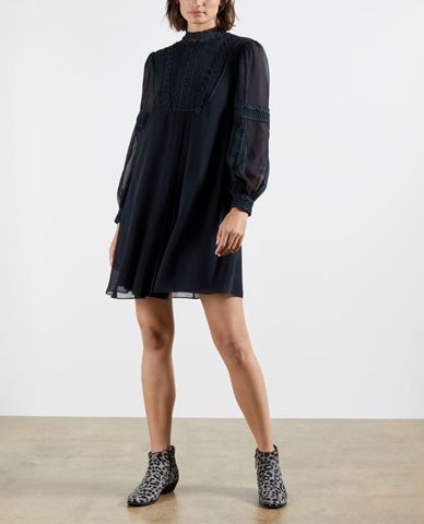  TED BAKER - Đầm mini cổ tròn tay dài Georrgi 