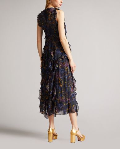  TED BAKER - Đầm midi sát nách cổ tròn Karolia 