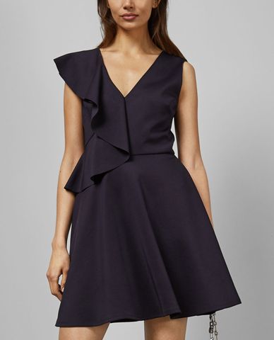  TED BAKER - Đầm xòe sát nách cổ V Lantaa 