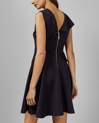  TED BAKER - Đầm xòe sát nách cổ V Lantaa 