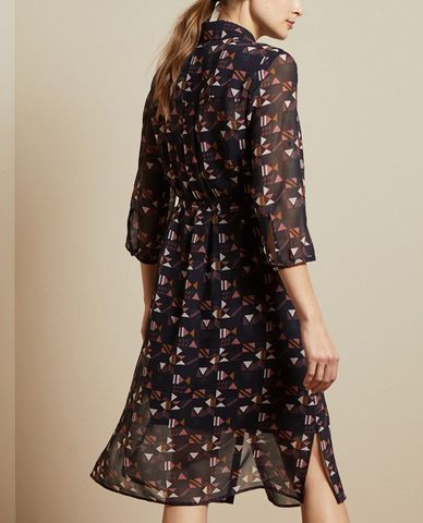  TED BAKER - Đầm midi sơ mi cổ bẻ Ronniy 