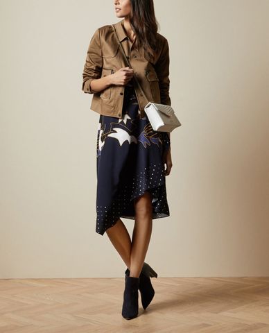  TED BAKER - Đầm mini cổ V tay ngắn Saretti Masquerade 