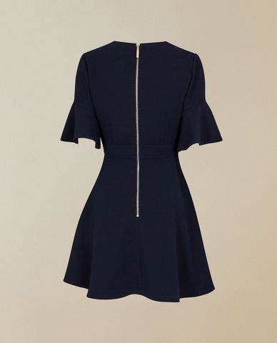  TED BAKER - Đầm mini cổ V phom xòe Yazela 