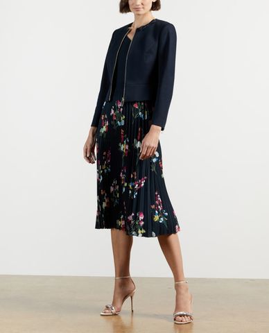  TED BAKER - Áo khoác kiểu nữ cổ tròn viền nơ Janni 