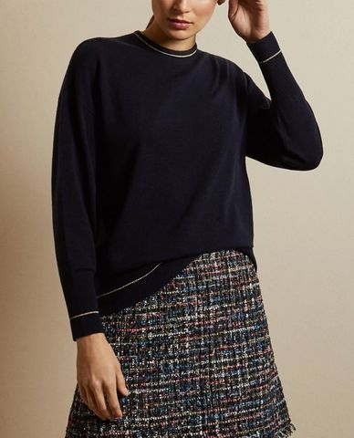  TED BAKER - Áo len nữ tay dài cổ tròn Bhekka 