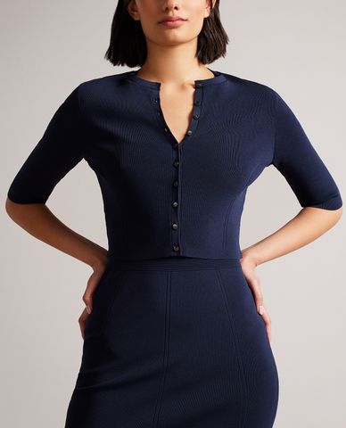  TED BAKER - Áo khoác cardigan nữ dáng croptop Perine 
