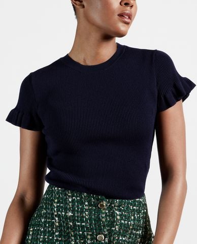  TED BAKER - Áo thun nữ ngắn tay phom ôm Tashhaa 